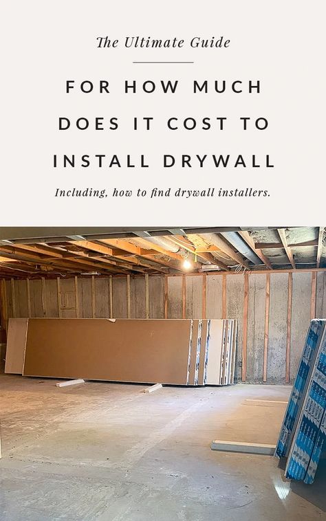 How much does it cost to install drywall? Learn what we paid for smooth drywall installation in our basement including what was included in that price. How To Put Up Drywall In Basement, How To Drywall A Basement, No Drywall Basement, Diy Dry Wall Installation, How To Put Up Drywall, Drywalling Basement, Dry Wall Installing, Diy Drywall Installation, Basement Wall Ideas Without Drywall