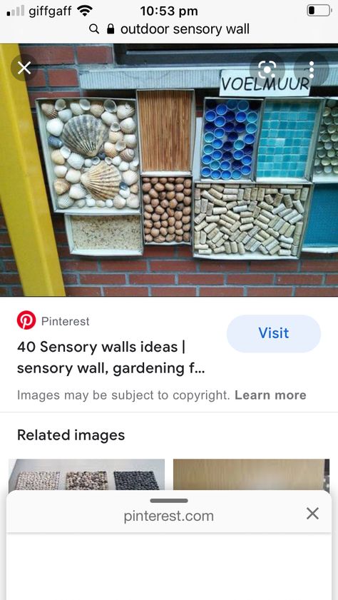 Eyfs Sensory Room, Thrive Approach Room Ideas, Outdoor Sensory Wall, Sensory Wall Ideas Classroom, Nursery Ideas Eyfs, Cottage Classroom, School Outdoor Classroom, Sensory Area, Eyfs Outdoor