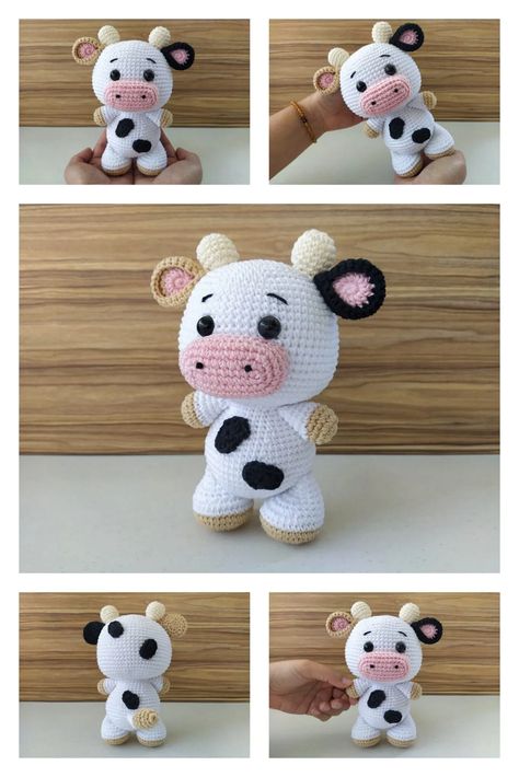 Amigurumi Big Cow Free Pattern-1 – Free Amigurumi Crochet Vaca A Crochet, Crochet Cow Free Pattern, Amigurumi Cow Free Pattern, Cow Amigurumi Free Pattern, Big Amigurumi, Big Cow, Crochet Craft Fair, Amigurumi Cow, Quick Crochet Patterns