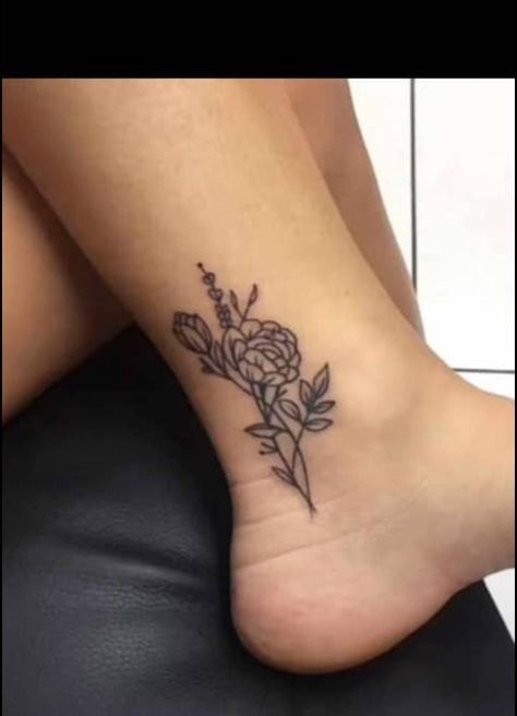 Flower Tattoos Around Ankle, Toe Tattoos For Women Simple, Toe Tattoos For Women, Tattoo On Foot, Toe Tattoos, Ankle Tattoo Designs, Ankle Tattoos For Women, Ankle Tattoos, Foot Tattoo