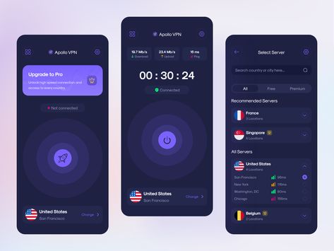 Ui App Design, Vpn App, Movie Challenge, Ui Mobile Design, Restaurant Website Design, Mobile App Ui Design, Mobile Design Inspiration, App Design Layout, Android App Design