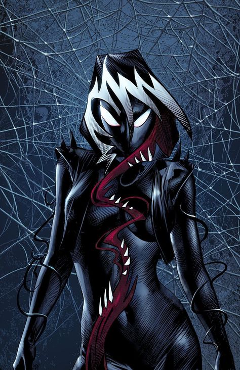 #wattpad #fanfiction venom meets my hero academia, plus some other peeps Spider Gwen Venom, Venom Girl, She Venom, Spider Venom, Mike Deodato, Venom Comics, Symbiotes Marvel, Ghost Spider, Marvel Venom