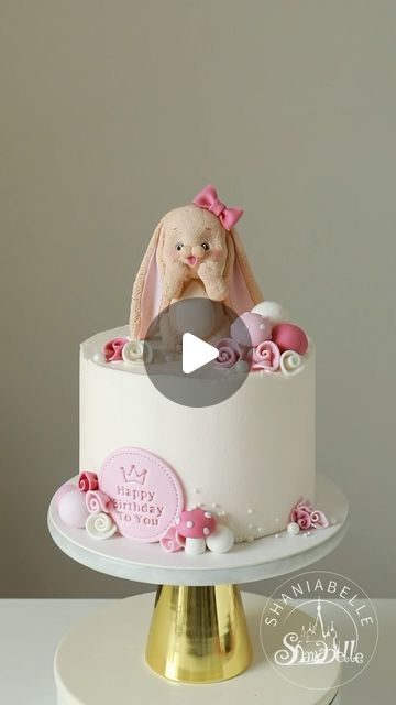 shaniabelle fondant on Instagram: "Gender reveal fondant bunny cake idea 🐰💗 Rosy cheeks 
Fondant figurines Tutorial courses will be soon, stay tuned✨

#bunnycake #bunnylove #babyshower #cakedesign #cakedecorator #babygirl #cakedecoration#pinkcake #cakedecorator #cakedsign #caketutorials #kidscakes#partycakes #tutorial #cakehack #shaniabellecake #cutecake #fondant #fondantcake#cakeidea#foodphotography #video #inspiration #instagood #reels #cakeart #sugarart #cakeideas #LoveCelebration #beautifulmoments" Rabbit Birthday Cake, Fondant Figurines, Cake Hacks, Video Inspiration, Bunny Cake, Rosy Cheeks, Cake Videos, Sugar Art, Fondant Cake