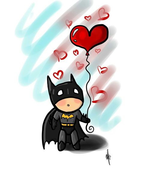 Batman Love.. Batman Valentines, Batman Art Drawing, Cute Batman, Batman Wedding, Batman Love, Batman Cartoon, Batman Gifts, Batman Drawing, Batman Tattoo