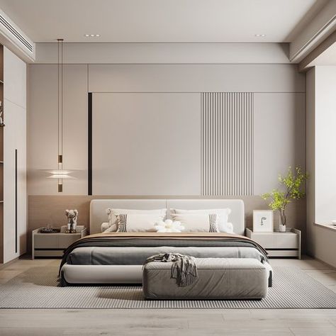 Modern Bedroom Design Master Luxury, Minimalist Contemporary Bedroom, Contemporary Minimalist Bedroom, Bedroom Design Modern Luxury, Contemporary Bedroom Interior Design, Bedroom Modern Luxury, Bedroom Interior Design Luxury, Minimalist Bedroom Design, Modern Bedroom Interior