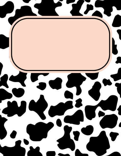 Free printable cow print binder cover template. Download the cover in JPG or PDF format at http://bindercovers.net/download/cow-print-binder-cover/ Notebook Covers Template, Diy Binder Cover Ideas, Goodnote Cover, Sampul Binder, Goodnote Template, Binder Wallpaper, Cute Binder Covers, Printable Cow, Sampul Notebook