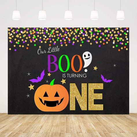 1st Birthday Party Backdrop, Small Birthday Parties, Halloween 1st Birthdays, Themed 1st Birthday, Birthday Sash, Birthday Party Backdrop, Unicorn Cake Topper, Cake Table Decorations, 1st Birthday Photos