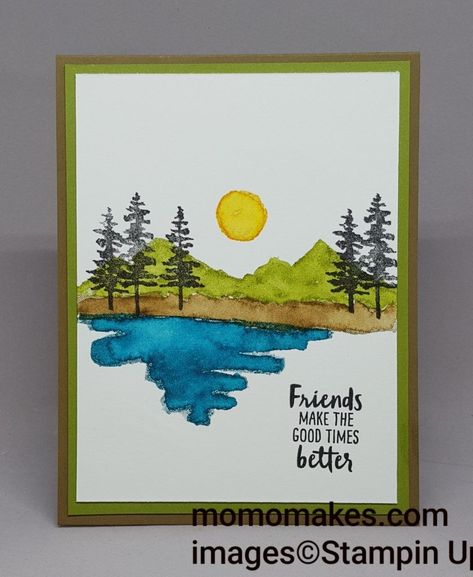 Fete Emo, Set Video, Watercolor Projects, Summer Cards, Easy Watercolor, Stamping Up Cards, Cards For Friends, Watercolor Techniques, Watercolor Cards