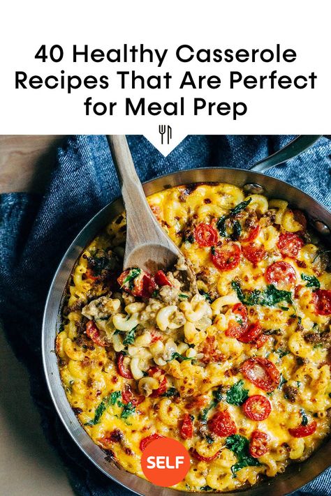 These 40 healthy casserole recipes won't take long to make or leave you feeling hungry. With any luck, these casseroles will keep you off of kitchen duty for a few weeks! Healthy casserole recipes are lifesavers when you've got a million and one things on your mind and cooking elaborate meals isn't one of them. Stressful times call for big batches of simple dishes that are easy to throw together, and don't take long to make or reheat. #quickmeals #healthymeals #easymeals #mealprep Healthy Italian Casserole Recipes, Easy Light Casseroles, Casseroles That Reheat Well, Easy Casserole Dishes Simple Recipes, Heart Healthy Casserole Recipes, Healthy Casserole Recipes Clean Eating, Easy Casserole Recipes Healthy, Healthy Casserole Recipes For Dinner, Easy Healthy Casserole Recipes