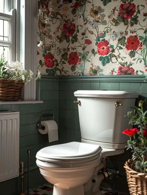 30 Small Bathroom Remodel Ideas on a Budget Update Small Bathroom On A Budget, Cheap Small Bathroom Makeover, Small Bathroom Makeovers On A Budget, Affordable Bathroom Remodel Inspiration, Bathroom Half Wall Ideas, Basement Half Bath, Wallpaper Bathroom Ideas Small Spaces, Windowless Bathroom Ideas, Renter Friendly Bathroom Makeover