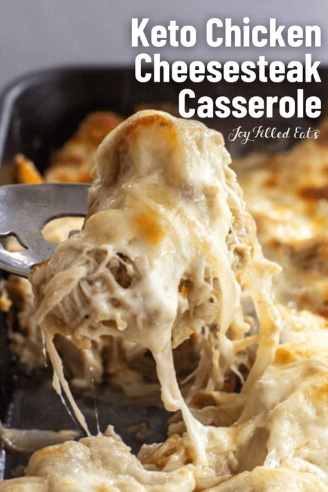 Chicken Casserole Dishes, Philly Cheese Steak Casserole Recipe, Keto Philly Cheesesteak, Chicken Philly Cheesesteak, Chicken Cheesesteak, Keto Chicken Casserole, Recipes List, Leftover Chicken Recipes, Keto Casserole