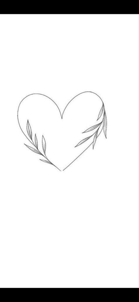 Heart Line Tattoo, Simple Heart Tattoo Designs, Fine Line Heart Tattoo, Simple Heart Tattoo, Wild Heart Tattoo, Mum And Daughter Tattoo, Tank Tattoo, Heart Flower Tattoo, Matching Bff Tattoos