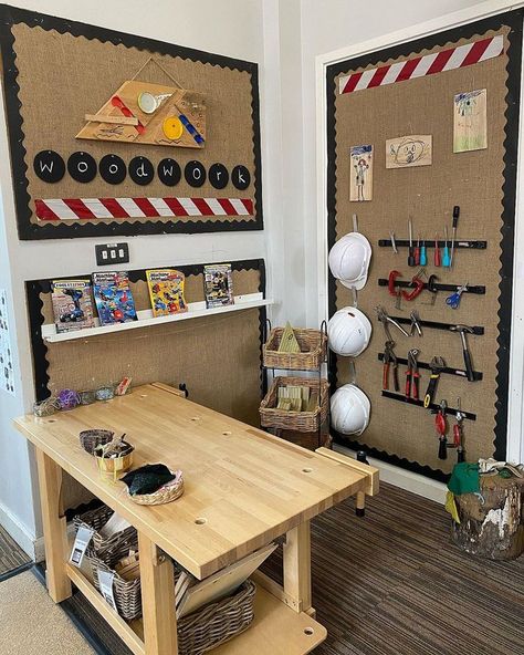 Eyfs Construction Area, Construction Area Ideas, Home Corner Ideas Early Years, Play For Preschoolers, Bedroom Decor Inspirations, Childcare Rooms, Reception Classroom, Nursery Classroom, Reggio Inspired Classrooms