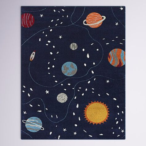 Space Explorer, Kids Area Rugs, Space Rug, Hand Hooked Rugs, Quilts Ideas, Navy Rug, Navy Blue Area Rug, Navy Area Rug, Space Theme