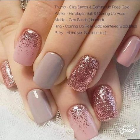 Gold Gel Nails, Nail Color Combos, Rose Gold Nails, Himalayan Salt, Color Street Nails, Cute Nail Designs, Fancy Nails, Giza, Gold Nails