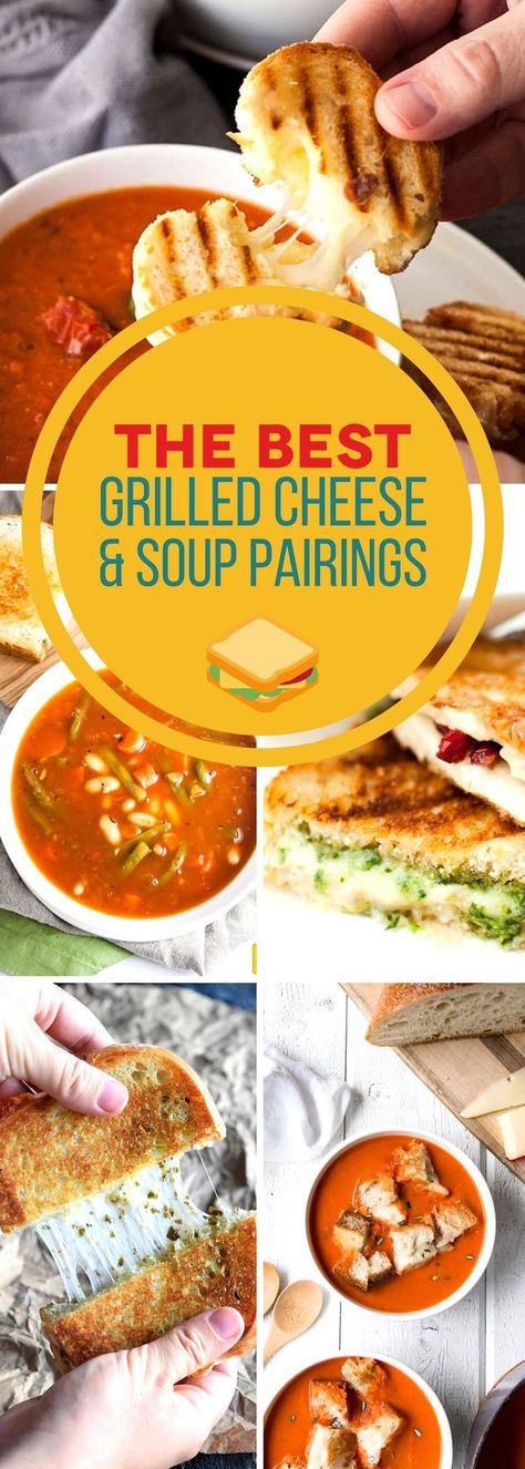 Grilled Cheese And Soup, Grilled Cheese Recipes Gourmet, Grilled Cheese Bar, Grilled Cheese And Tomato Soup, Soup Pairings, Fancy Grilled Cheese, Crispy Bread, Gourmet Grilled Cheese, Cheese And Tomato