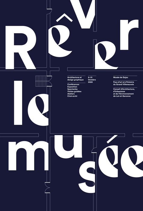 Rêver le musée, Architecture et design graphique - Philippe Apeloig Mise En Page Design, Agenda Design, Mises En Page Design Graphique, Personal Branding Design, Typo Poster, Architecture Poster, Typographic Poster, Grafic Design, Type Posters