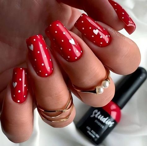 Nails Ideas Valentines Day, February Nails Ideas Valentines Day, February Nails Ideas, Valentines Nail Art, Valentines Nail Art Designs, Valentines Nail, Red Nail Art, Valentine Nail Art, February Nails