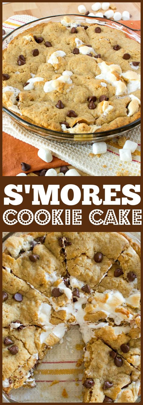 Unbaked Cookies, Campfire Snacks, Smores Cookie, Cake Form, Fit Food, S'mores, Tasty Recipes, Cookie Cake, Mini Desserts