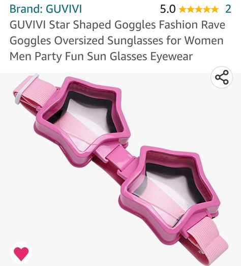 GUVIVI Star Shaped Goggles Fashion Rave Goggles Oversized Sunglasses for Women Men Party Fun Sun Glasses Eyewear Rave Goggles, Goggles Fashion, Festival Must Haves, Men Party, High Fashion Accessories, Heart Glasses, Pink Frame, Shaped Sunglasses, Man Party