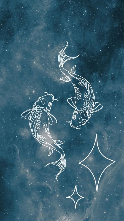 Aethetics Picture Wallpaper Dark, Iphone Wallpaper Pisces, Coi Fish Wallpaper Aesthetic, Pices Zodiac Wallpapers, Ocean Fish Aesthetic, Koi Fish Art Aesthetic, Koi Fish Wallpaper Aesthetic, Pisces Wallpaper Iphone, Pisces Wallpaper Aesthetic