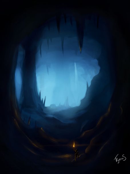 Dark Cave, The Torch, The Cave, The Unknown, Blue Light, Entrance, Deviantart, Stone