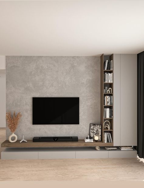 Tv Module Living Rooms, Tv Shelf Ideas, Tv Framed, Tv Wall Design Modern, Tv Wall Design Modern Luxury, 2023 Bedroom, Stylish Bedroom Ideas, Vertical Bookshelf, Tv Nook