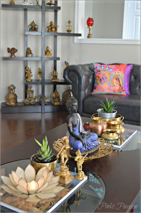 Buddha Living Room, Zen Living Room, Console Decor, Buddhist Decor, Buddha Home Decor, Zen Home, Zen Home Decor, Buddha Decor, Ethnic Home Decor