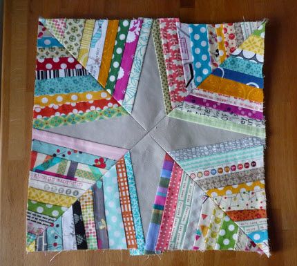 spider web quilt block tutorial. craft gossip Spiders Web, Crazy Quilt Blocks, Scrappy Quilt Patterns, String Quilts, Scrap Quilt Patterns, Strip Quilts, Quilt Block Tutorial, Paper Piecing Patterns, Star Quilts