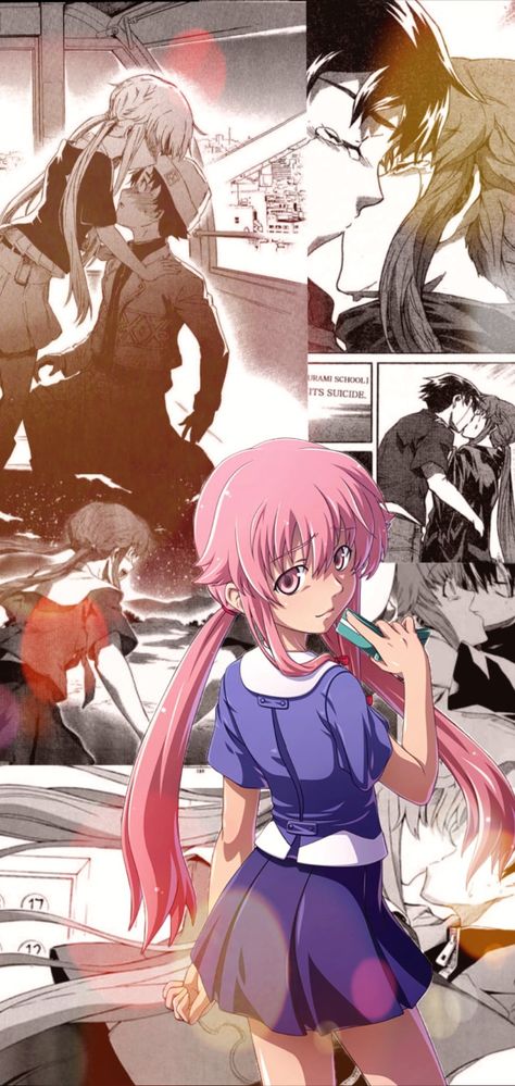 Future Diary Wallpaper, Yuno Wallpaper, Diary Wallpaper, Future Diary Yuno, Future Diary, Yuno Gasai, Wallpaper Iphone, Iphone Wallpaper, Iphone