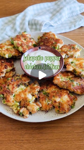 Jalepeno Popper Chicken Fritters, Jalapeño Popper Chicken Fritters, Eat More Chikin, Chicken Jalapeno, Chicken Fritters, Best Dip Recipes, Chicken Poppers, Popper Chicken, Jalapeno Popper Chicken