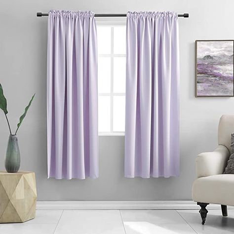 Purple Curtains Bedroom, Lavender Curtains, Girls Bedroom Curtains, Blue Blackout Curtains, Insulated Drapes, Kitchen Window Curtains, Purple Curtains, Light Blocking Curtains, Blue Drapes