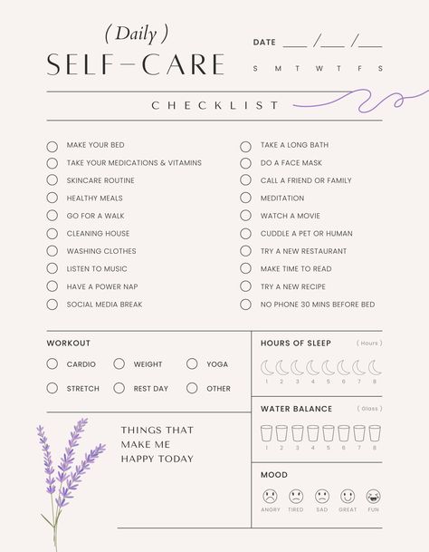 Take charge of your well-being with the Daily Self-Care Planner! This printable wellness journal is designed to help you prioritize your self-care routine. Each page offers sections for setting daily intentions, tracking mood and gratitude, planning nourishing meals, and scheduling relaxing activities. With this planner, you can easily incorporate self-care into your busy life, ensuring you stay balanced and focused. Perfect for anyone looking to improve their mental and physical health. Download, print, and start your self-care journey today! Ideal for personal use or as a thoughtful gift for loved ones.