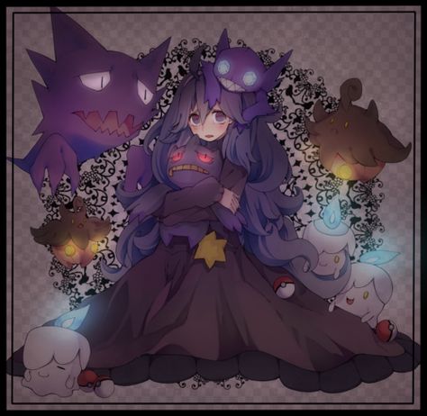 Ghost type trainer Hex Maniac, Ghost Type Pokemon, Pokemon Halloween, Pokemon Team, Ghost Pokemon, Ghost Type, Pokemon Waifu, Anime Galaxy, Pokemon Stuff