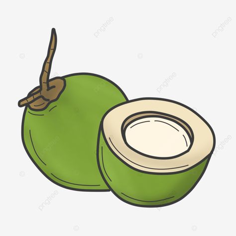 Coconut Drawing Illustration, Coconut Cartoon Drawing, Coconut Drawing Easy, Coconut Cartoon, Coconut Drawing, Coconut Illustration, Coconut Clipart, Tamil Alphabets, Coconut Water Drinks