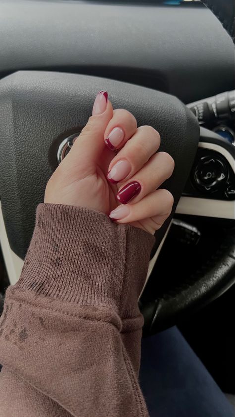 french tips on square shape French Nail, Burgundy Nails, Nails French, French Tips, Square Shape, French Nails, Square, Nails