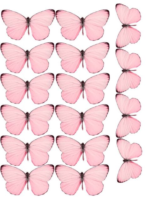 Butterfly Printable Template Prints, Pink Butterfly Decorations, Butterfly Printable Template, Butterfly Cake Topper, Minnie Mouse Images, Paper Flower Patterns, Printable Vintage Art, Birthday Cake Topper Printable, Butterfly Template