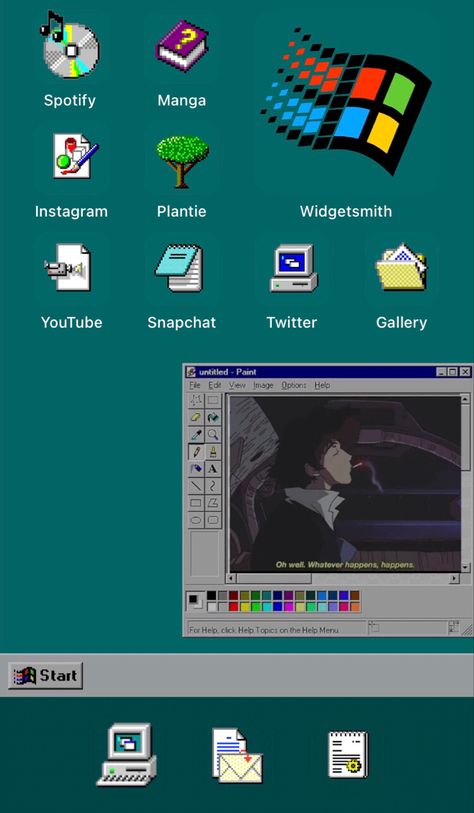 Homescreen Wallpaper Iphone, Computer Aesthetic, Old Computer, Tv Set Design, Retro Computer, Technology Diy, Ios Homescreen, Windows 98, Windows Wallpaper