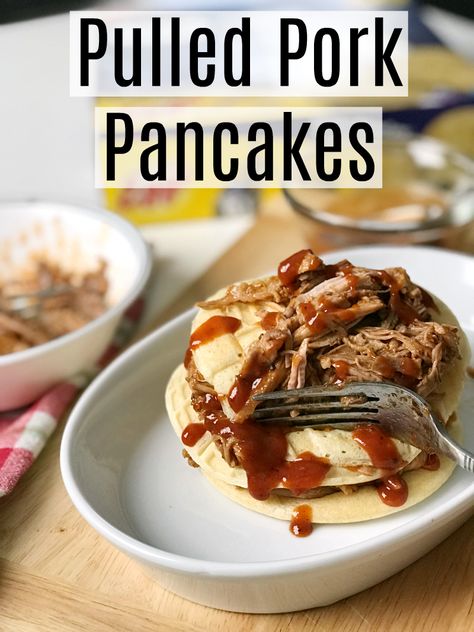 Slow Cooker Pulled Pork Pancakes featuring #EggoStarWarsPancakes #ad Fun Pancakes, Pancake Designs, Pancake Art, Slow Cooker Pulled Pork, Slow Cooked Meals, Healthy Eating For Kids, Cooking With Kids, Kid Friendly Meals, Out Of This World