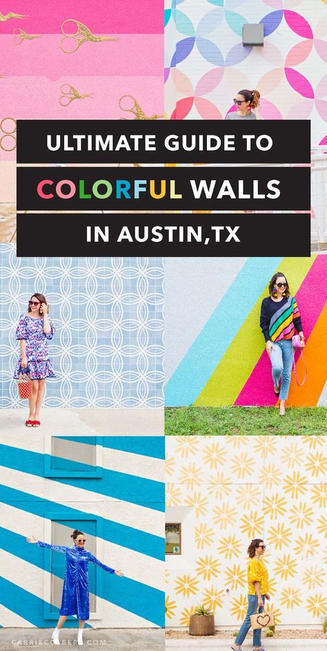 Austin Mural Guide : Your Guide to Austin's Most Colorful Walls - from the CarrieColbert.com team Easy Murals, Austin Murals, Austin Texas Travel, Weekend In Austin, Colorful Walls, Austin Travel, Visit Austin, Austin Food, Texas Travel