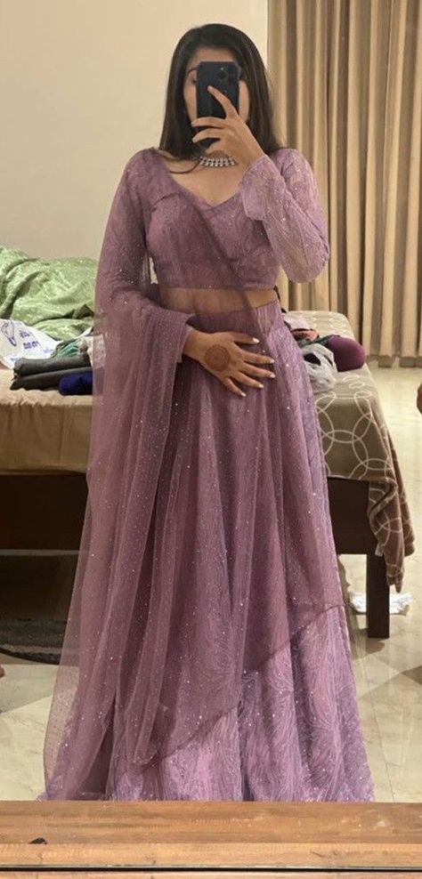 null   #amreading #books #wattpad Levander Color Lehenga, Soft Lehenga Designs, Very Simple Lehenga, Trending Indian Suit Styles, Lavender Lehenga Designs, Pastel Purple Lengha, Simple Lehenga Full Sleeve, Purple Traditional Dress Indian, Simple Reception Lehenga