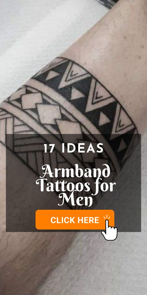 Delve into the world of symbolic armband tattoos and uncover their hidden significance. This curated collection of 17 thought-provoking designs will inspire you with their rich symbolism. Don't miss out! Short Sleeve Tattoos Mens Arm, Best Armband Tattoos For Men, Ring Arm Tattoo Men, Tattoo Ideas For Men Arm Band, Men Arm Band Tattoo, Two Bands Around Arm Tattoo, Tattoo Arm Bands Men, Upper Arm Band Tattoos For Men, Viking Armband Tattoo