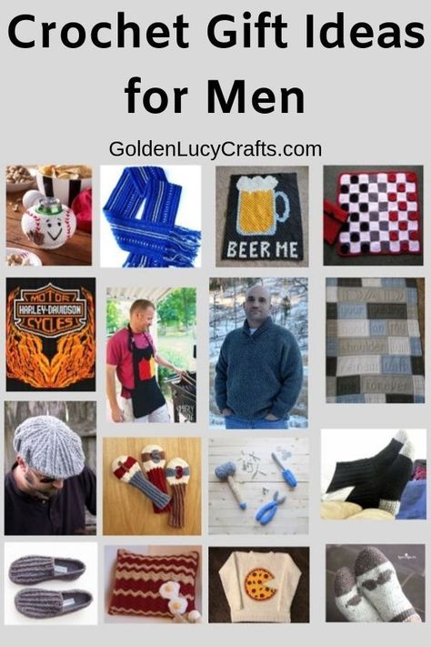 Crochet gift ideas for men – for Father’s Day, Christmas, Birthday! Handmade gift ideas, DIY, awesome, creative ideas, for guys, dads, boyfriends, brother. Crochet pattern, #crochetpatterns, #crochetformen, #handmadegifts, #handmadegiftsideas Crochet Gift Ideas For Men, Crochet Gifts For Men, Small Crochet Gifts, Crochet Gift Ideas, Men Crochet, Handmade Gift Ideas, Crochet Christmas Gifts, Gift Ideas Diy, Handmade Birthday Gifts