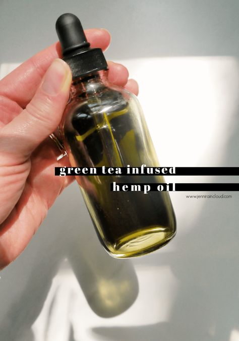 Hemp Seed Oil Recipes, Infused Oil Recipes, Body Oil Diy, Diy Green Tea, Diy Vitamin C Serum, Oily Acne Prone Skin, Green Tea Oil, Diy Serum, Green Tea Face