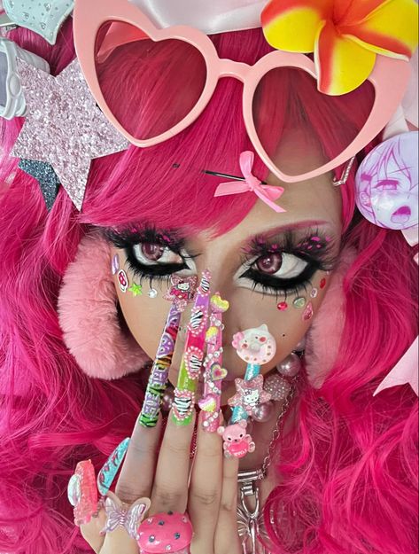 Gyaru Aesthetic, Gyaru Makeup, Harajuku Aesthetic, Alt Style, Gyaru Fashion, J Fashion, Glam Makeup, Harajuku Fashion, Cute Makeup