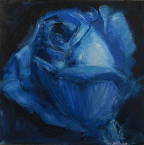 Blue Aesthetic Dark, Arte Peculiar, Everything Is Blue, Blue Painting, Blue Roses, Ethereal Art, Rose Painting, Feeling Blue, Love Blue