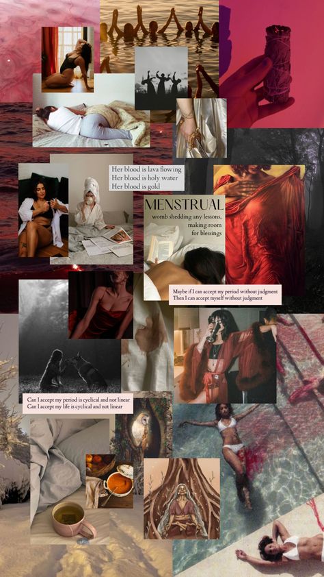 Cycle Aesthetic, Menstrual Phase, Mood Boards, Mood Board