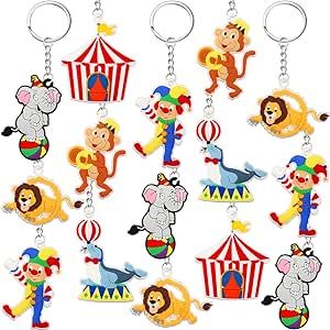 30 Pcs Circus Party Favors Circus Keychain Clown Animals Key Ring Carnival Theme Party Supplies Decorations Clown Animals, Circus Party Favors, Circus Themed Party, Carnival Theme Party, Pinata Fillers, Circus Theme Party, Carnival Themed Party, Carnival Theme, Carnival Themes