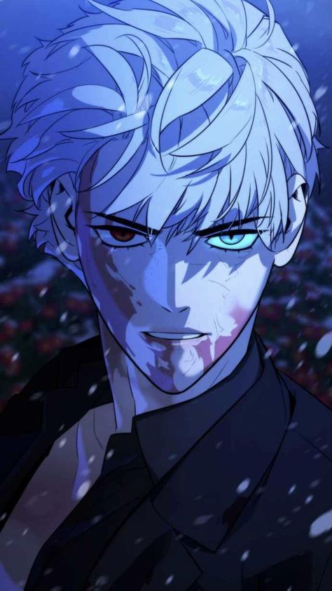 Unholy Blood, Blood Art, Webtoon Comics, Manga Love, Underworld, Handsome Anime, Manhwa Manga, Manga Drawing, White Hair