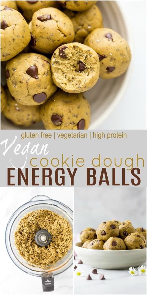 Vegan Dough, Energy Balls No Bake, Cookie Dough Energy Balls, Cartoon Bunnies, Cookie Dough Vegan, Vegetarian High Protein, Vegan Energy Balls, No Bake Energy, Healthy Cookie Dough